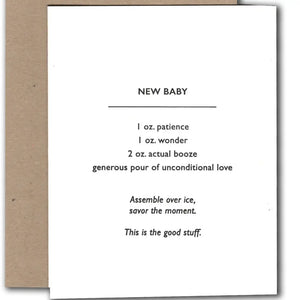 New Baby Cocktail Card