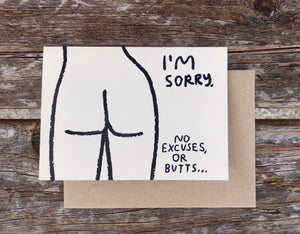 Sorry Butt Card