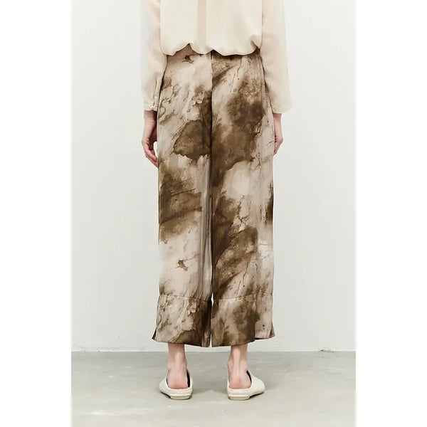 Lost In The Forest Tie-Dye Satin Pants