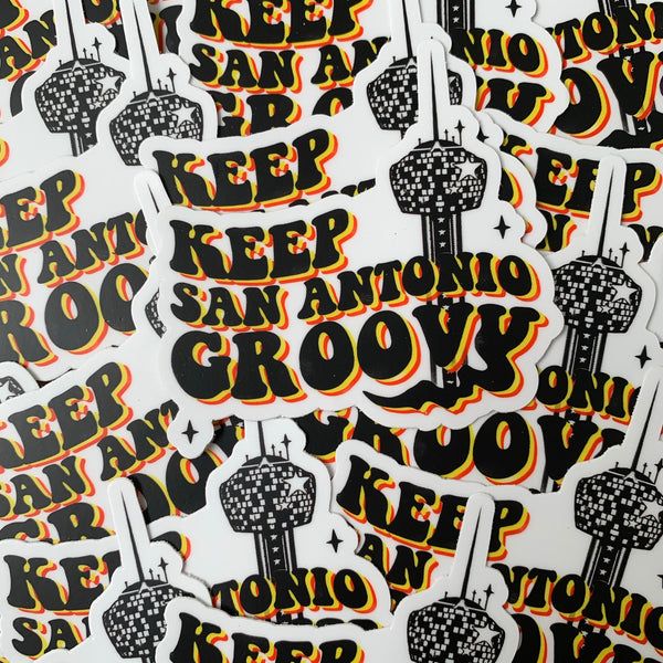 Keep San Antonio Groovy Sticker