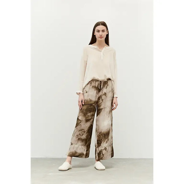 Lost In The Forest Tie-Dye Satin Pants